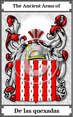 De las quexadas Family Crest Download (JPG)  Book Plated - 150 DPI